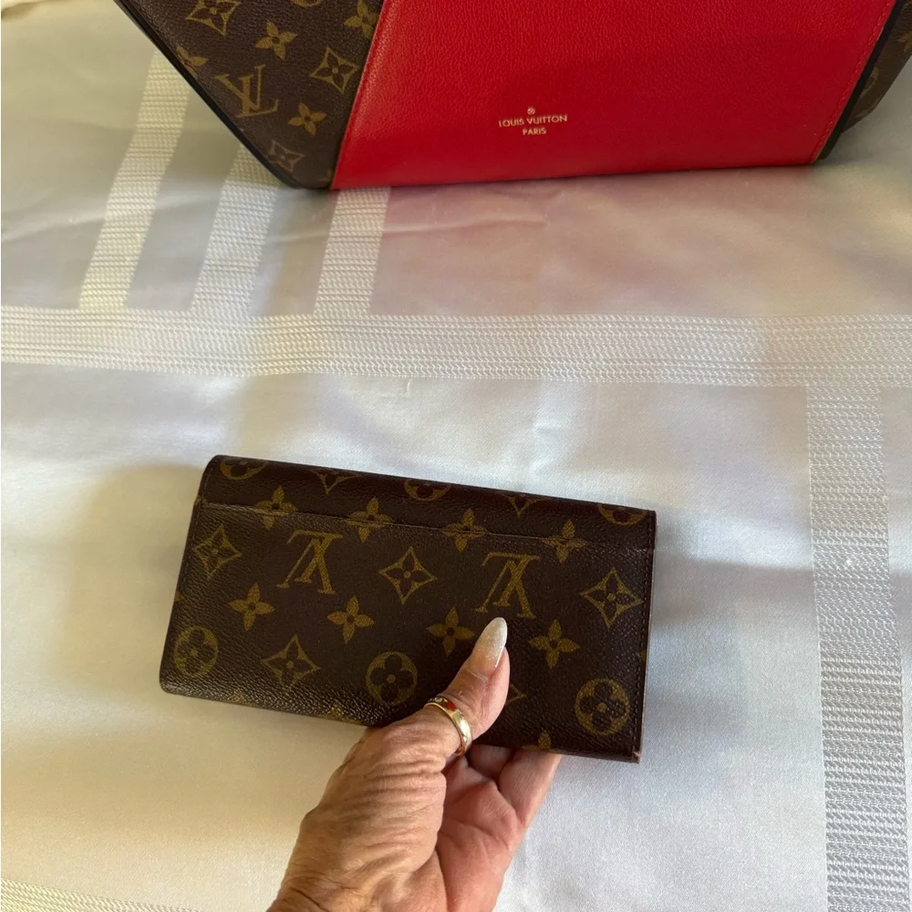 Louis Vuitton Red and Brown Tote - Picture 7 of 7